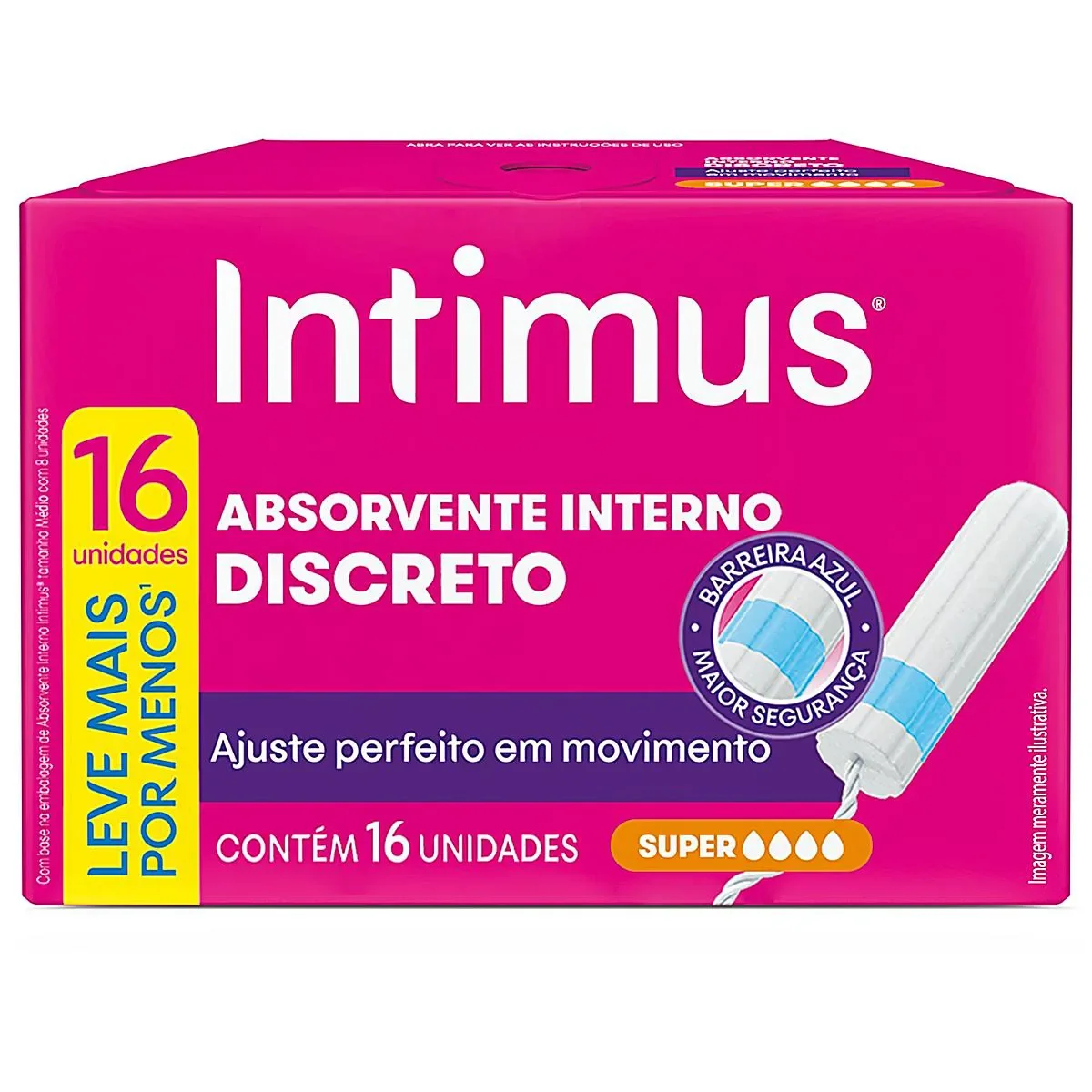 Absorvente Interno Intimus Discreto Super 16 unidades - imagem 1