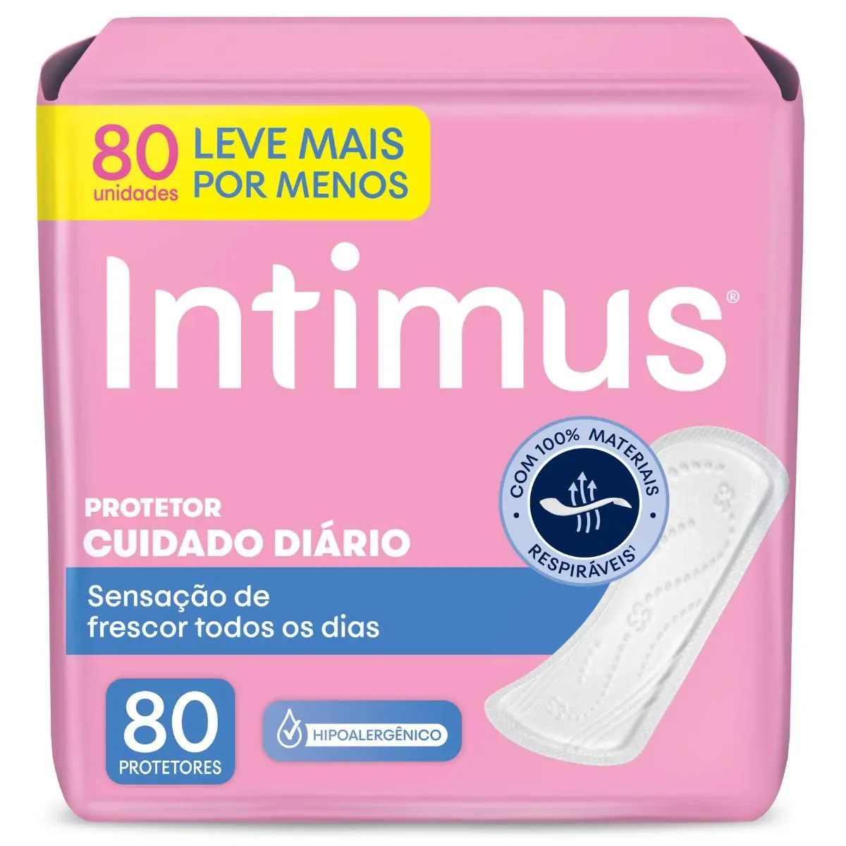 Protetor Diário Intimus Cuidado Diário com 80 Unidades - imagem 1