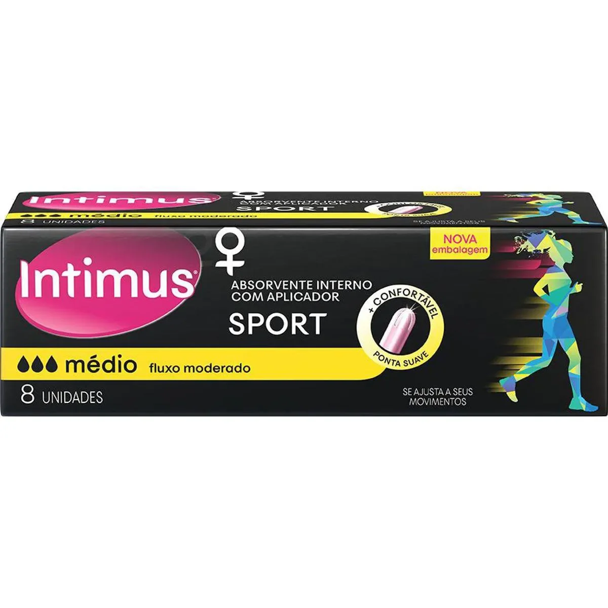 Absorvente Interno Intimus Sport Médio 8 unidades + Aplicador - imagem 1
