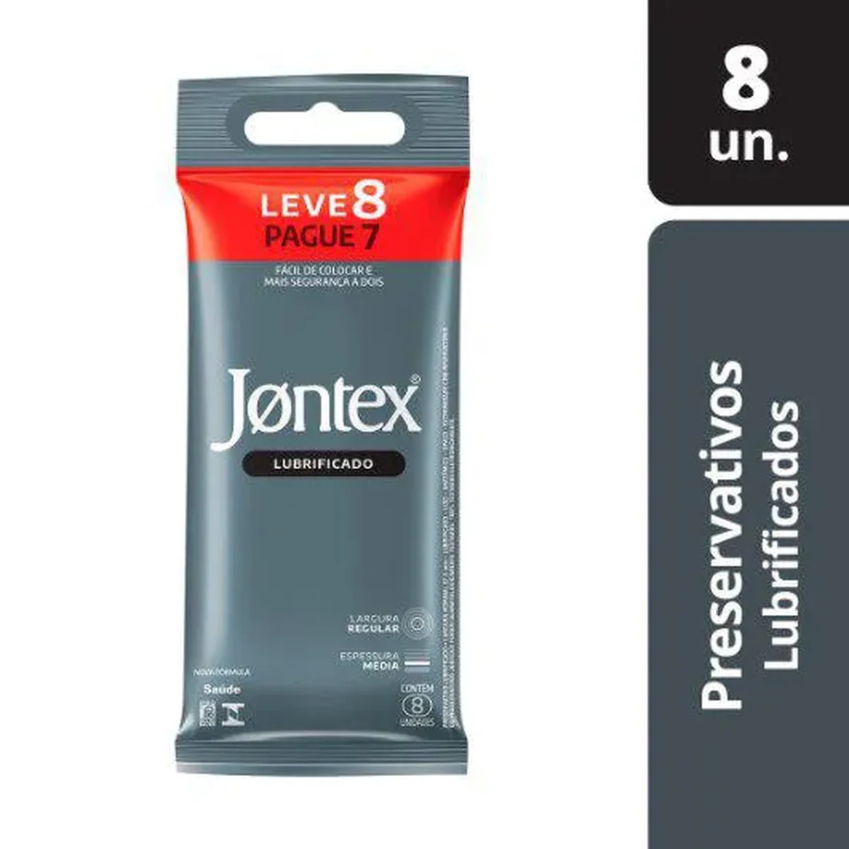Camisinha Jontex Lubrificado 8 unidades - imagem 1