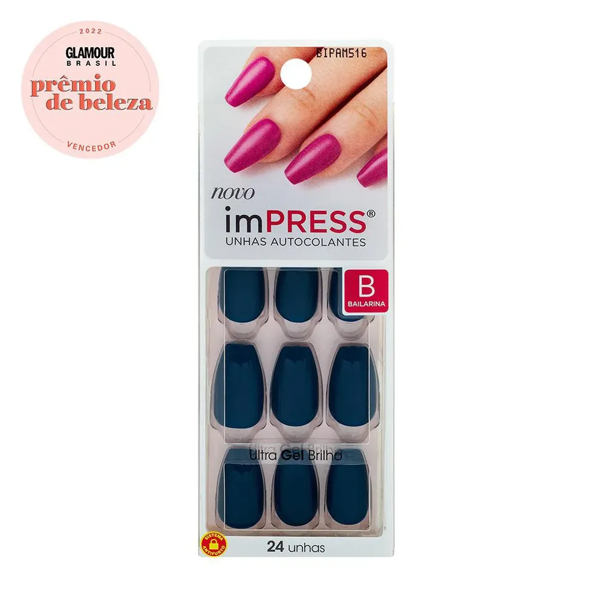 Unhas Autocolantes Kiss NY Impress Bailarina Sapphire - 24 Unidades - imagem 1