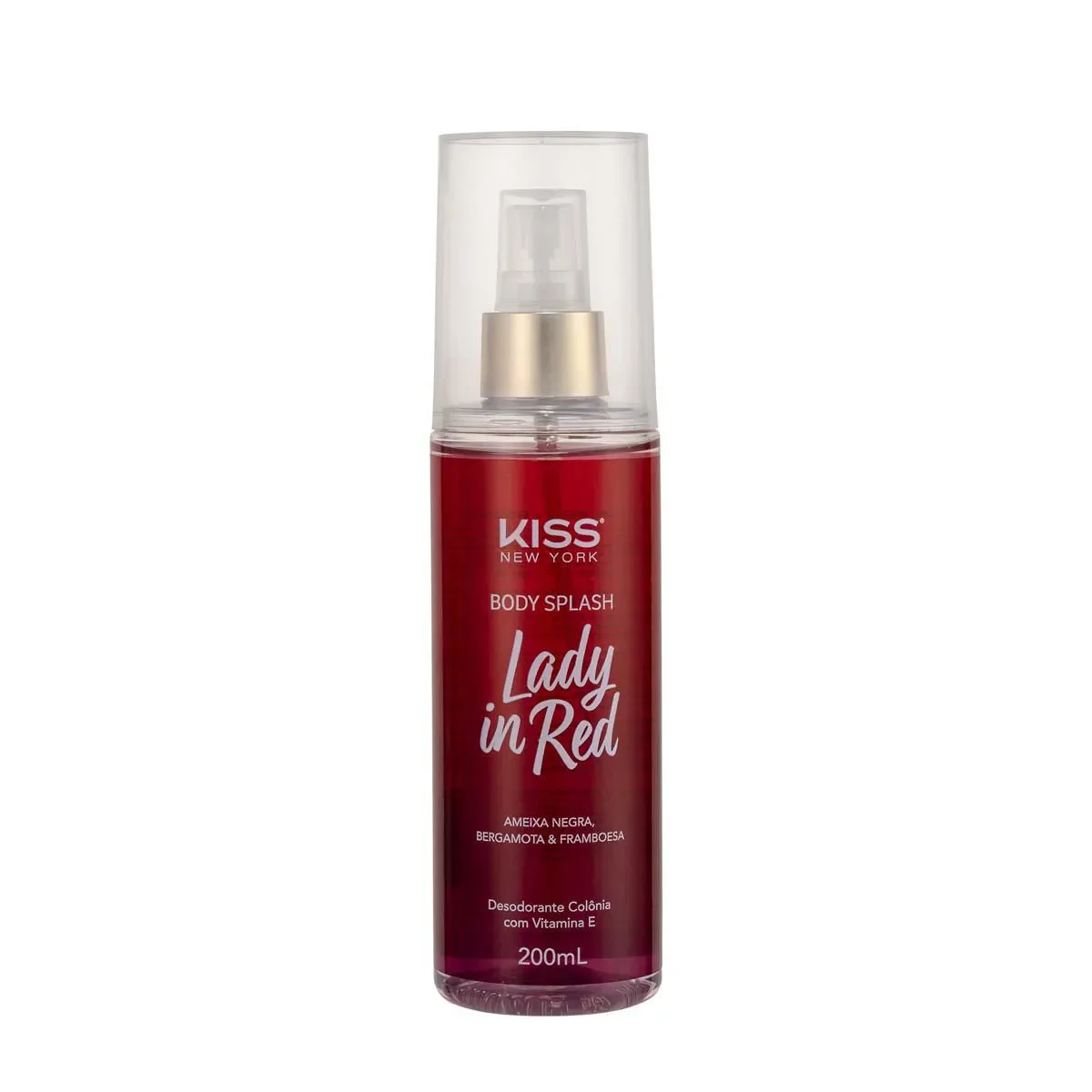 Body Splash Kiss New York Lady In Red 200ml - imagem 1