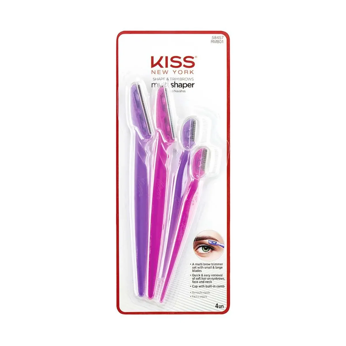 Combo de Navalhas Kiss NY Multi Shaper com 4 unidades - imagem 1