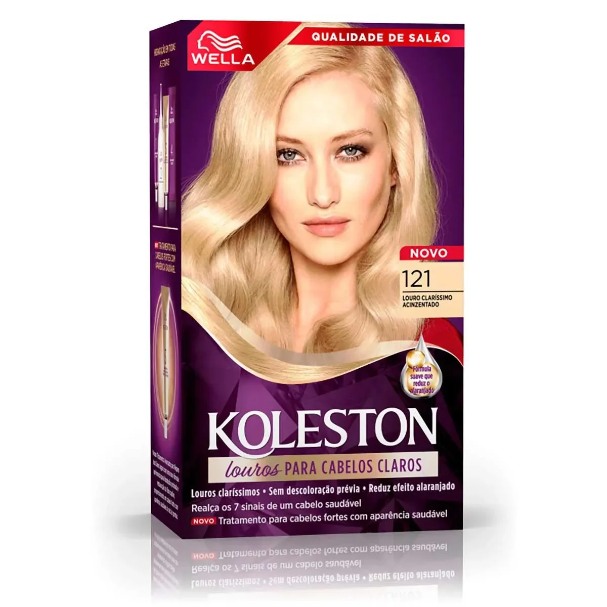 Tinta de Cabelo Permanente Koleston Louros Poderosos - 121 Louro Claríssimo Acinzentado - imagem 1