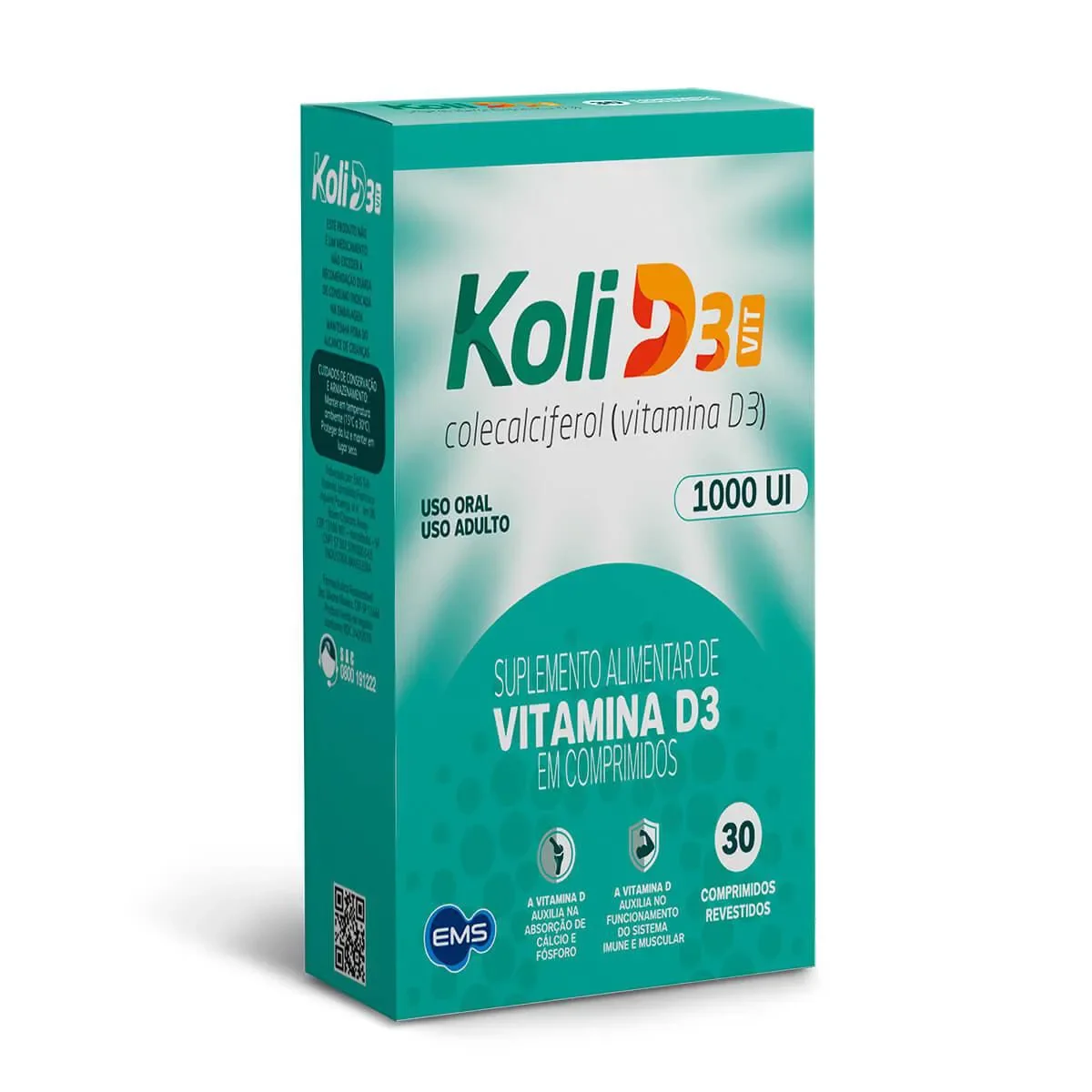 Vitamina D 1.000UI Koli D3 Vit 30 comprimidos - imagem 1