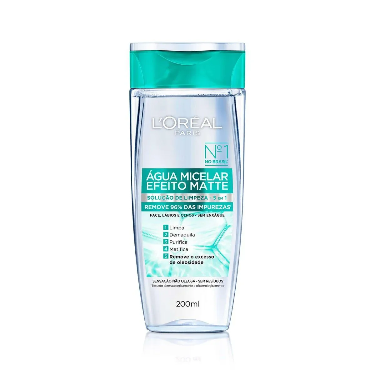 Água Micelar L'Oréal Paris Efeito Matte Solução de Limpeza Facial Limpeza Facial com Controle de Oleosidade 200ml - imagem 1