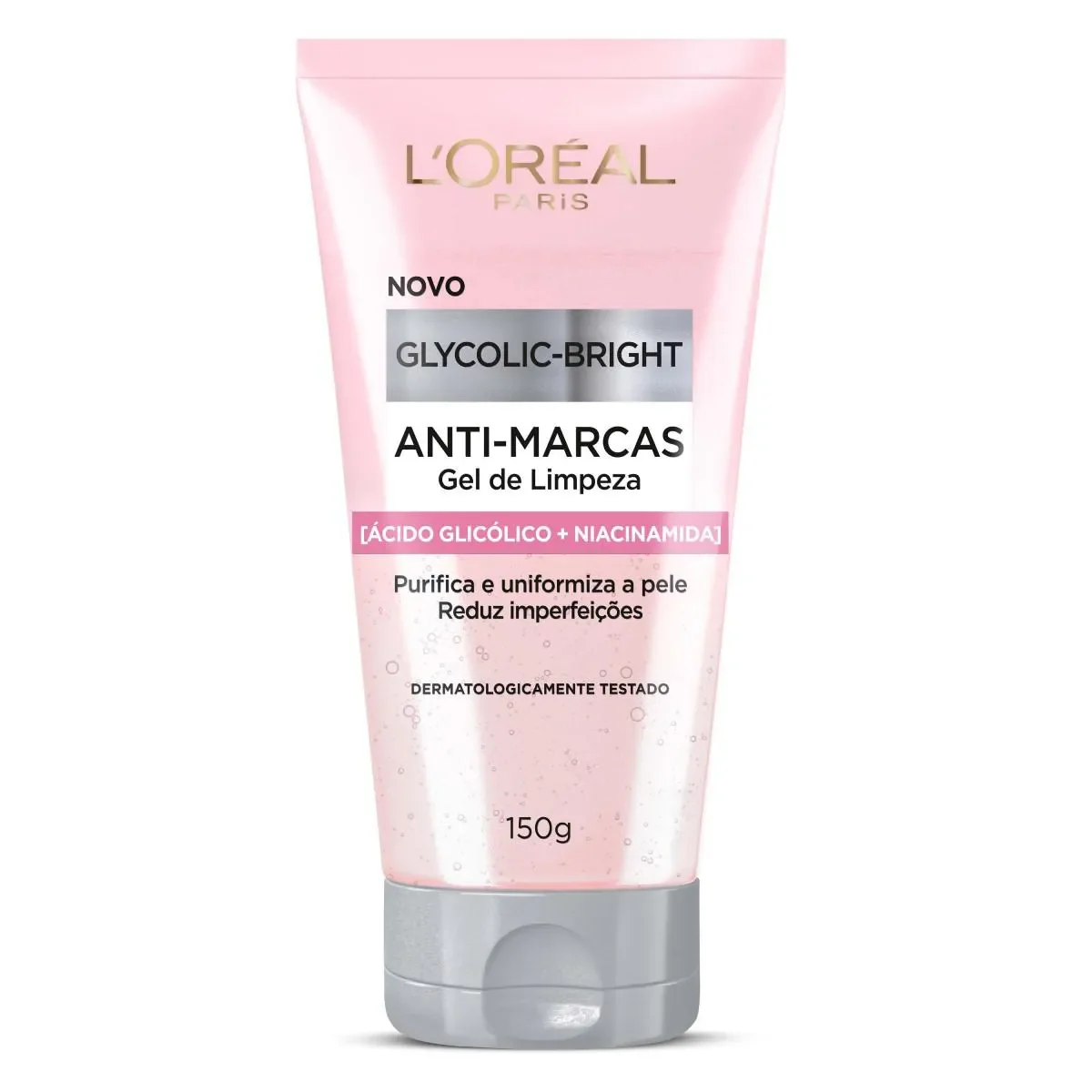 Gel de Limpeza Facial Anti-Marcas L'oréal Paris Glycolic Bright Ácido Glicólico para Pele Uniforme 150g - imagem 1