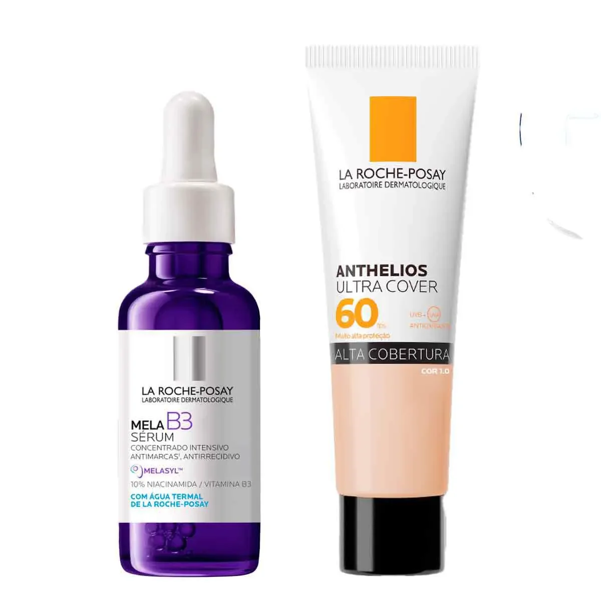 Kit Protetor Solar Facial La Roche Posay FPS 60 Anthelios Ultra Cover Cor 1.0 30g + Sérum Antimanchas La Roche-Posay B3 30ml - imagem 1
