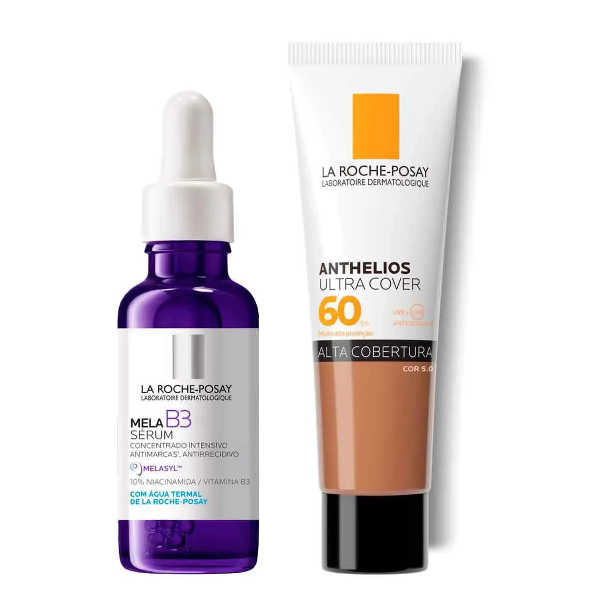 Kit Protetor Solar Facial La Roche Posay FPS 60 Anthelios Ultra Cover Cor 5.0 30g + Sérum Antimanchas La Roche-Posay B3 30ml - imagem 1