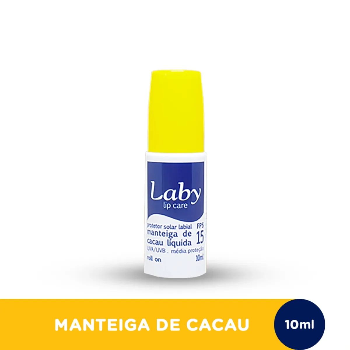 Protetor Solar Labial Laby Lip Care Manteiga de Cacau Líquida FPS 15 10ml - imagem 1