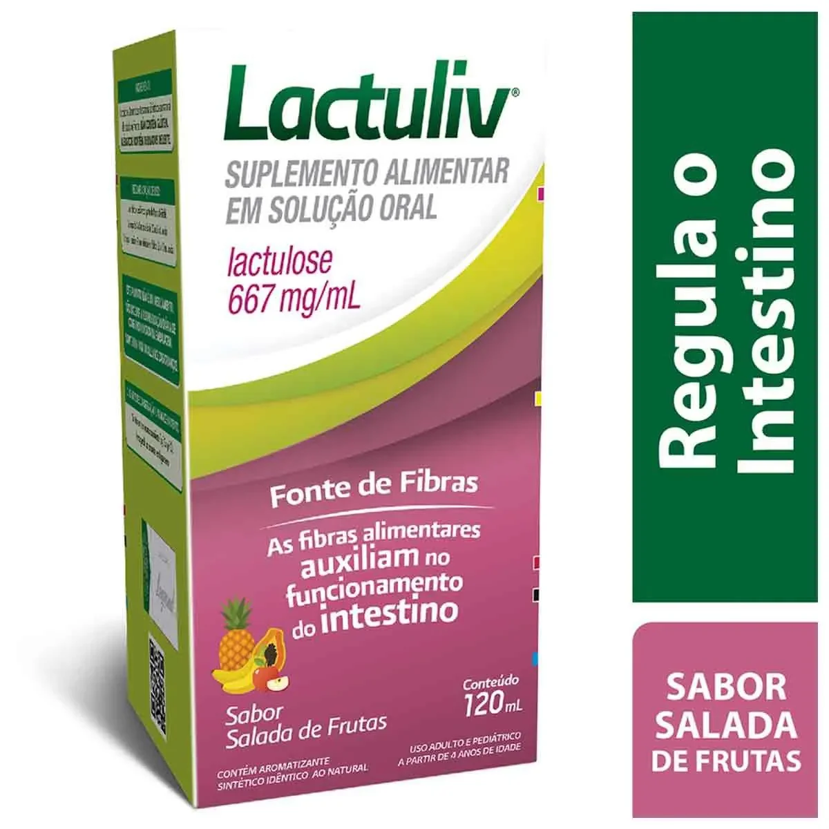 Suplemento Alimentar Lactuliv 667mg/ml Solução Oral Sabor Salada de Frutas 120 ml - imagem 1