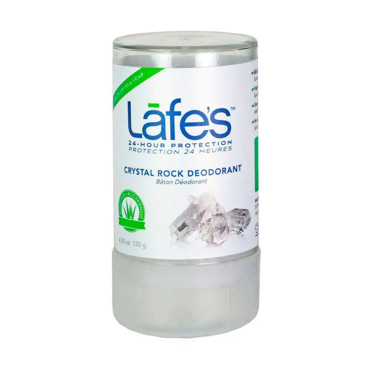 Desodorante Vegano Sem Alumínio Stick Cristal Lafe's Crystal Rock 24h 120g - imagem 1