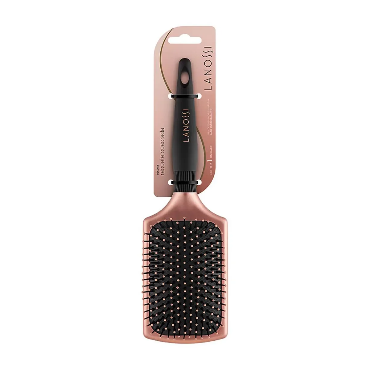 Escova de Cabelo Lanossi Bronze Quadrada - 1 unidade - imagem 1