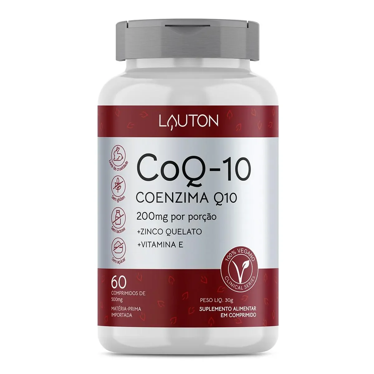 Suplemento Alimentar de Coenzima Q-10 200mg Lauton 60 comprimidos - imagem 1