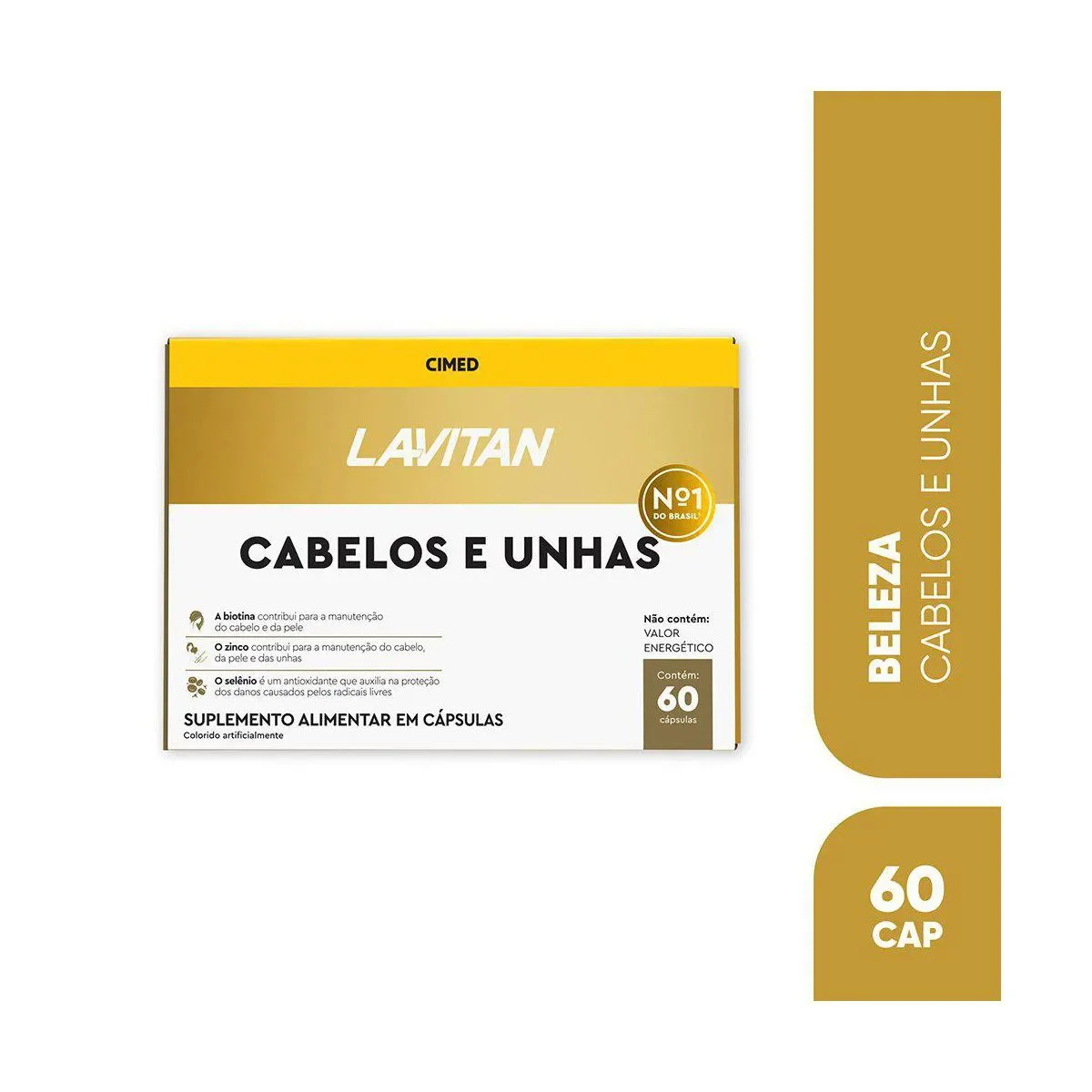 Polivitamínico Lavitan Cabelos e Unhas 60 cápsulas - imagem 1