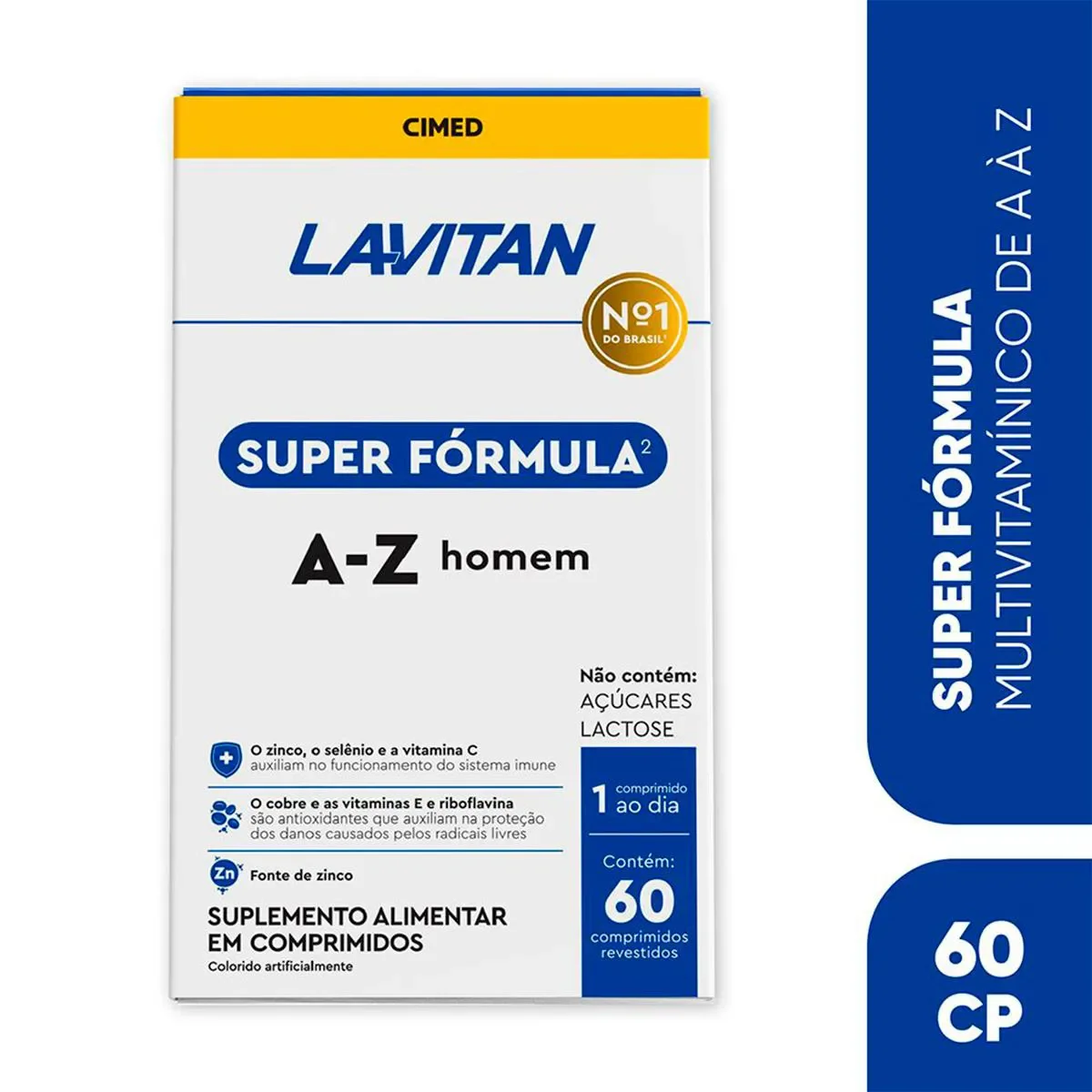 Polivitamínico Lavitan Super Fórmula A-Z Homem 60 comprimidos - imagem 1