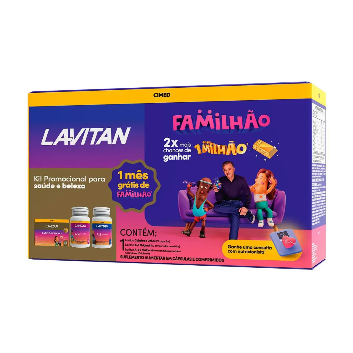 Kit Polivitamínico Lavitan Cabelos e Unhas + A-Z Original + A-Z Mulher - imagem 1
