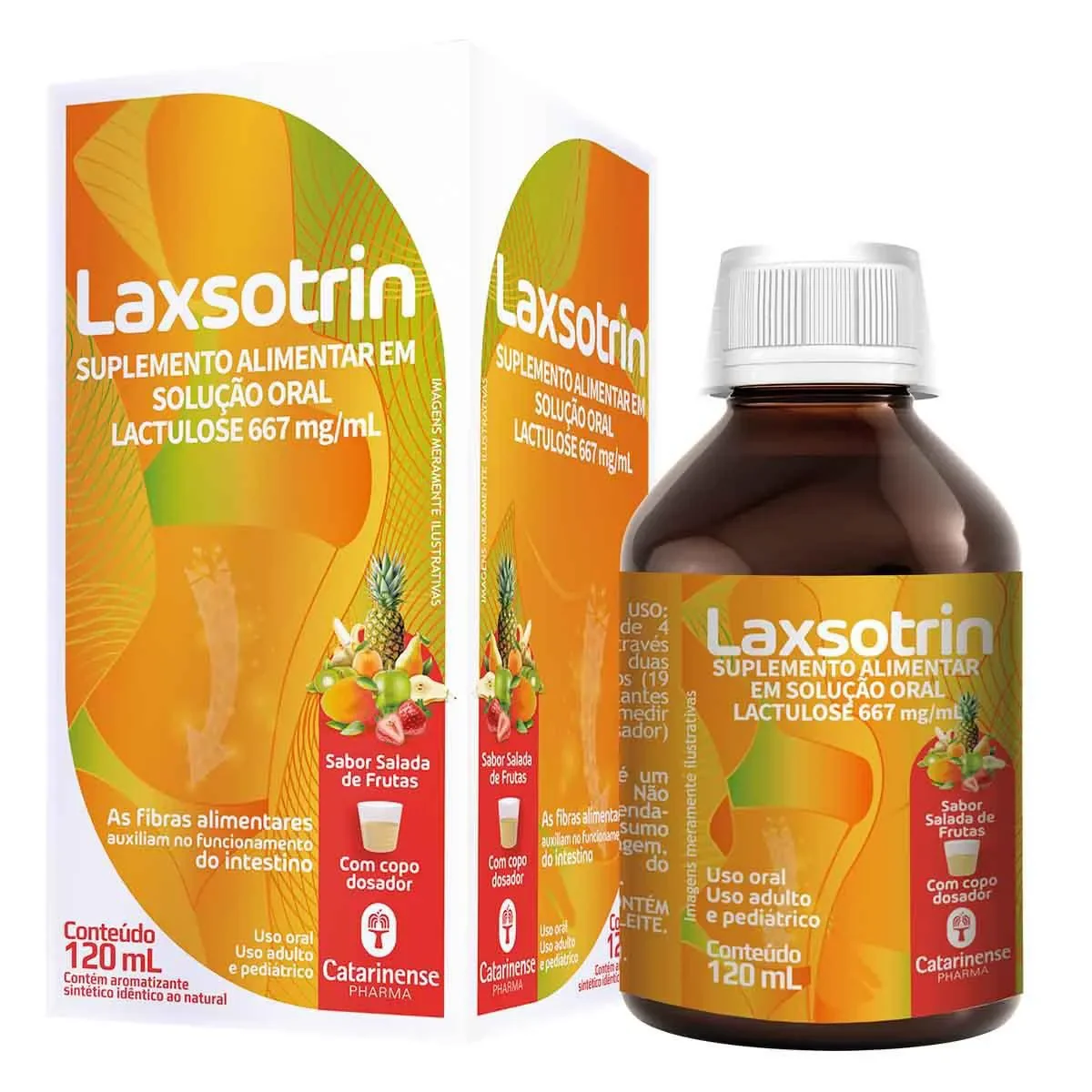 Laxsotrin Lactulose 667mg/ml Salada de Frutas Solução Oral 120ml - imagem 1