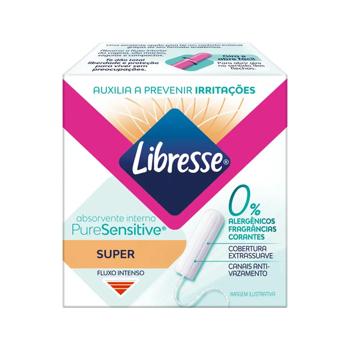 Absorvente Interno Libresse Pure Sensitive Super 8 unidades - imagem 1