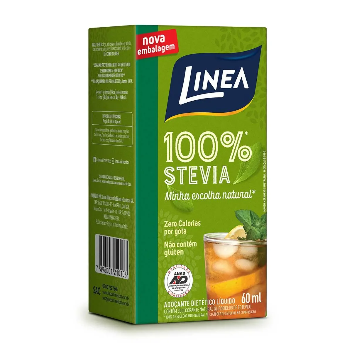 Adoçante Líquido Linea 100% Stevia com 60ml - imagem 1