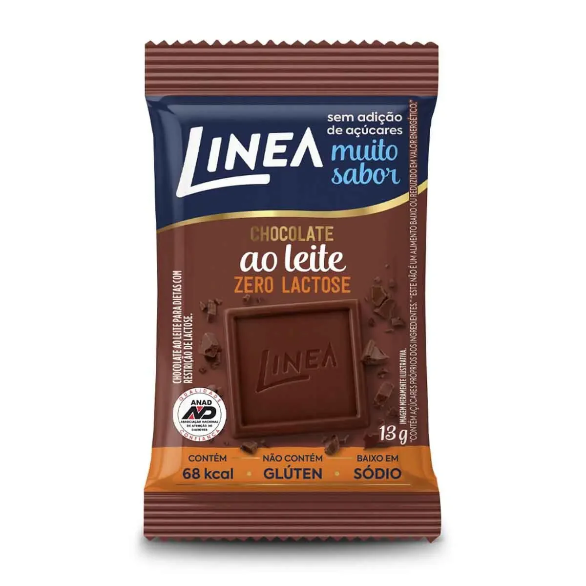 Linea Chocolate ao Leite Zero Lactose e Zero Açúcar 13g - imagem 1