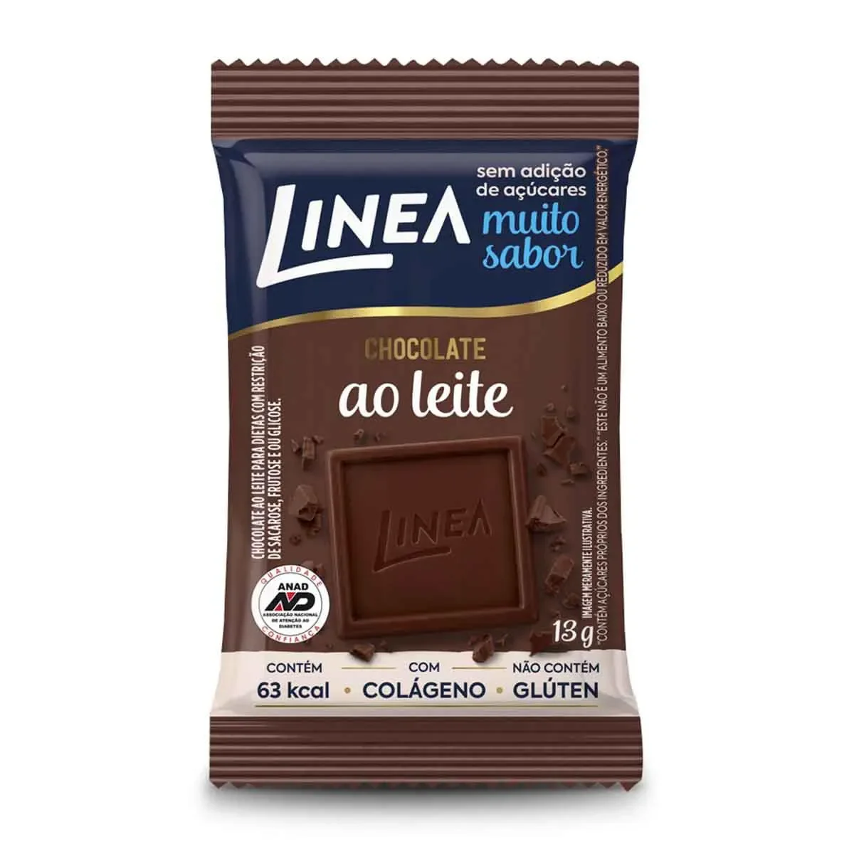 Chocolate ao Leite Linea Zero Açúcar 13g - imagem 1