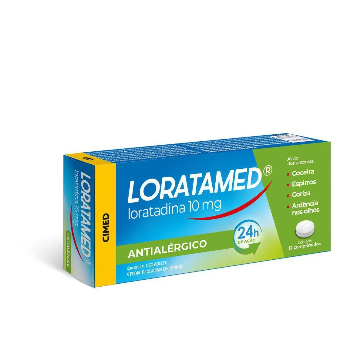 Loratamed Loratadina 10mg 12 comprimidos - imagem 1