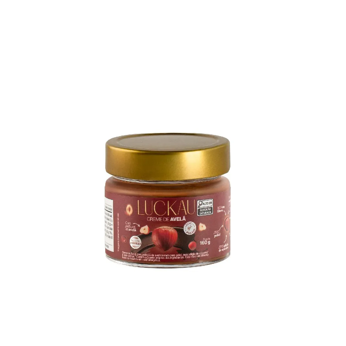 Creme de Avelã Luckau Zero Açúcar e Lactose 160g - imagem 1