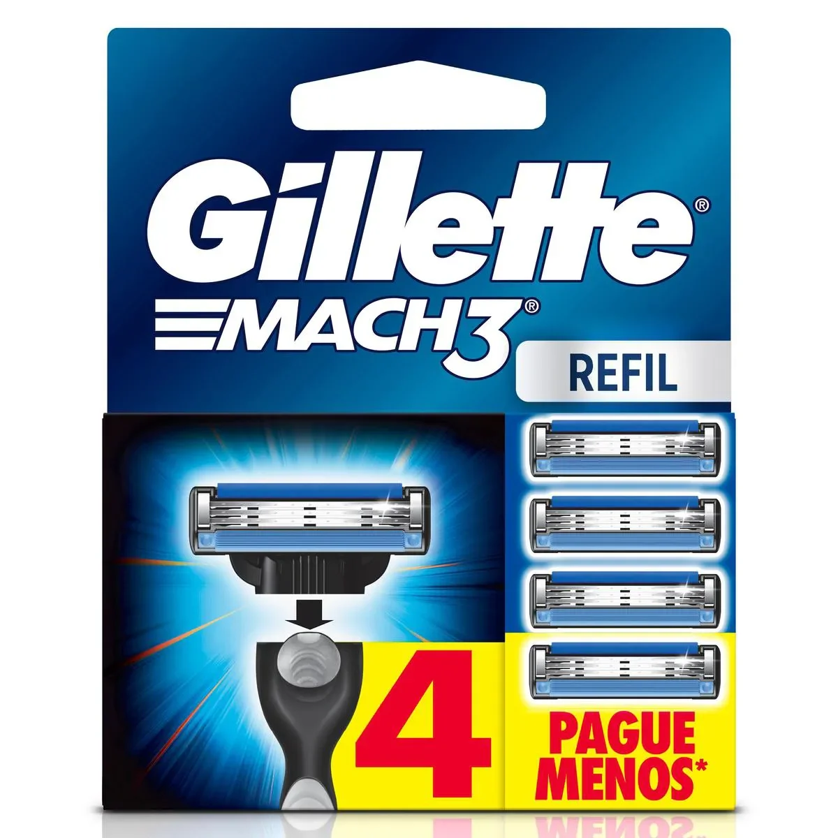 Refil para Barbear Gillette Mach3 com 4 unidades - imagem 1