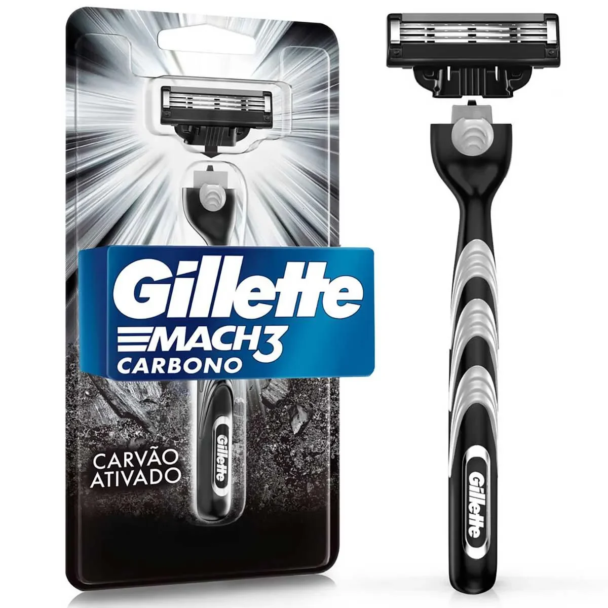 Aparelho de Barbear Gillette Mach3 Carbono 1 unidade - imagem 1