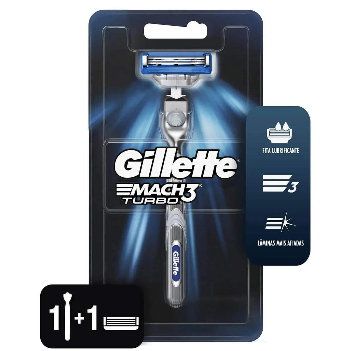Gillette Mach3 Turbo Barbeador com 1 unidade - imagem 1
