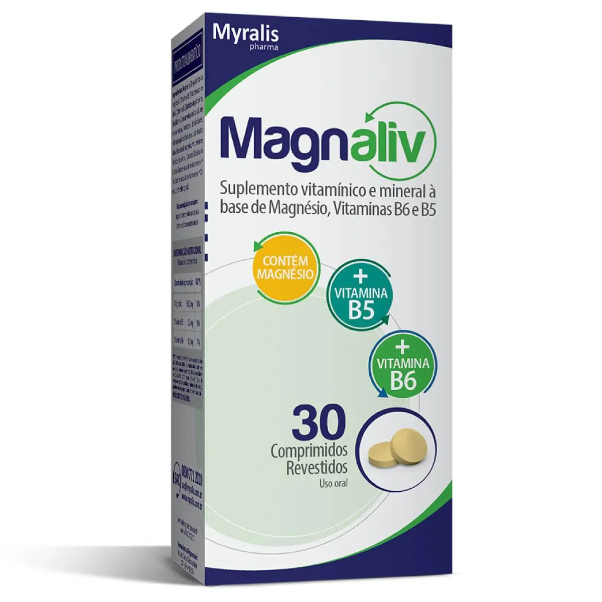Magnésio Magnaliv 30 comprimidos - imagem 1