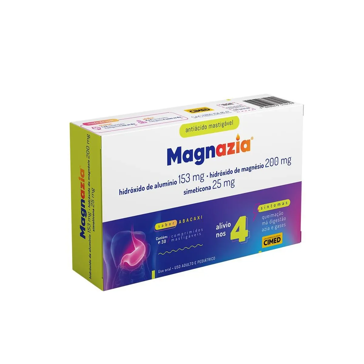 Magnazia Abacaxi 30 comprimidos mastigáveis - imagem 1