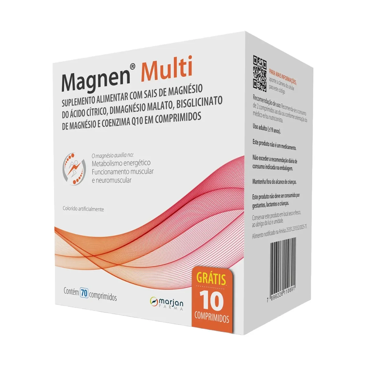 Suplemento Alimentar Magnen Multi 70 comprimidos Grátis 10 comprimidos - imagem 1