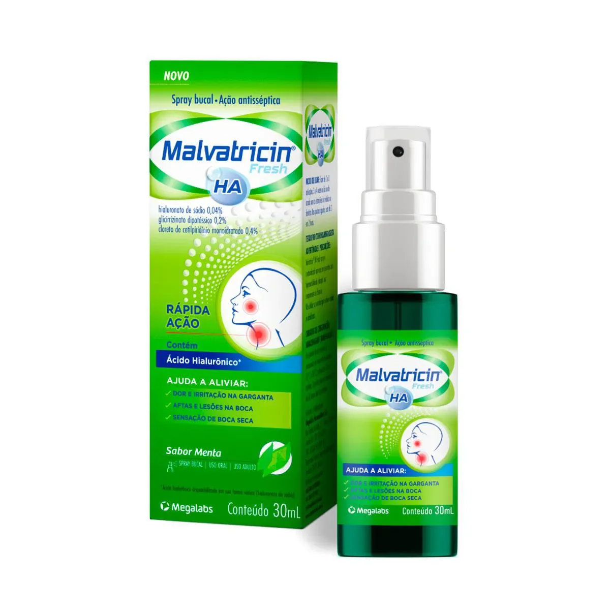 Spray Ha Fresh Malvatricin Menta 30ml - imagem 1