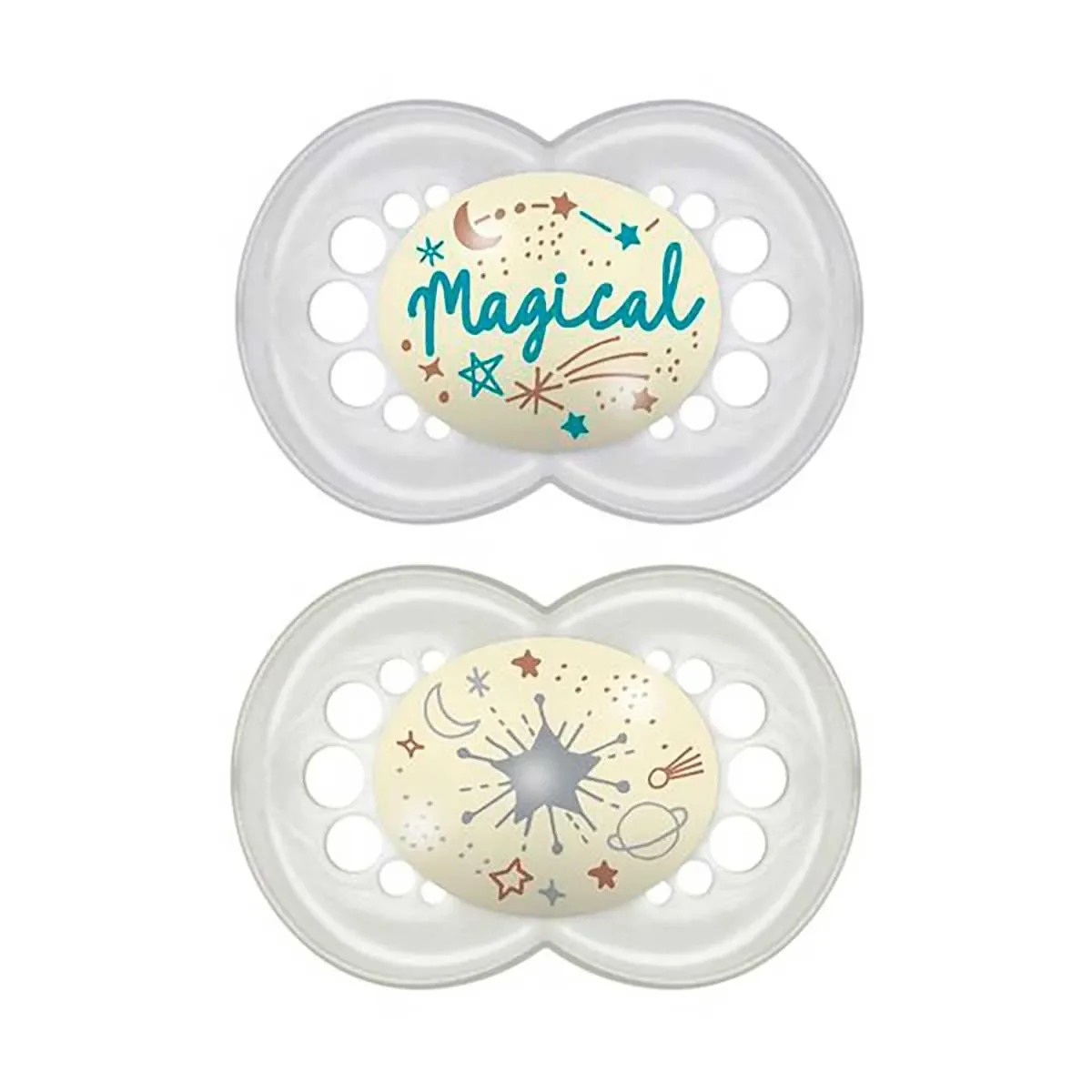 Kit Chupeta MAM Original Night Tamanho 2 - maiores de 6 meses com 2 unidades - imagem 1