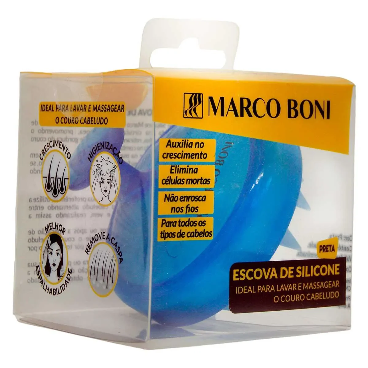 Massageador de Cabelo Marco Boni Azul - 1 unidade - imagem 1
