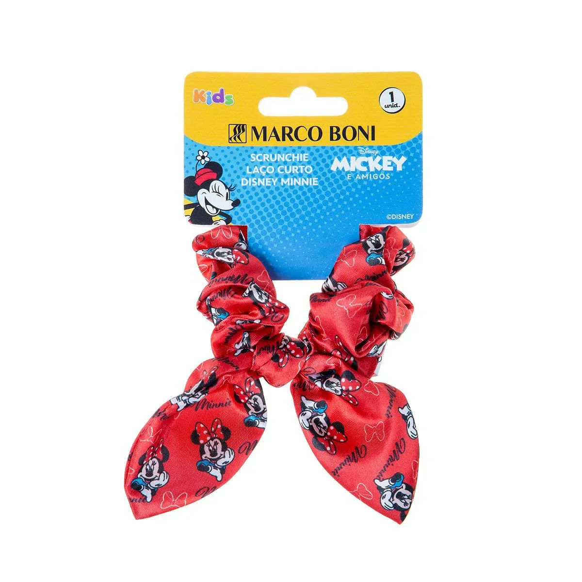 Scrunchie Laço Curto Disney Minnie Marco Boni 1 Unidade - imagem 1