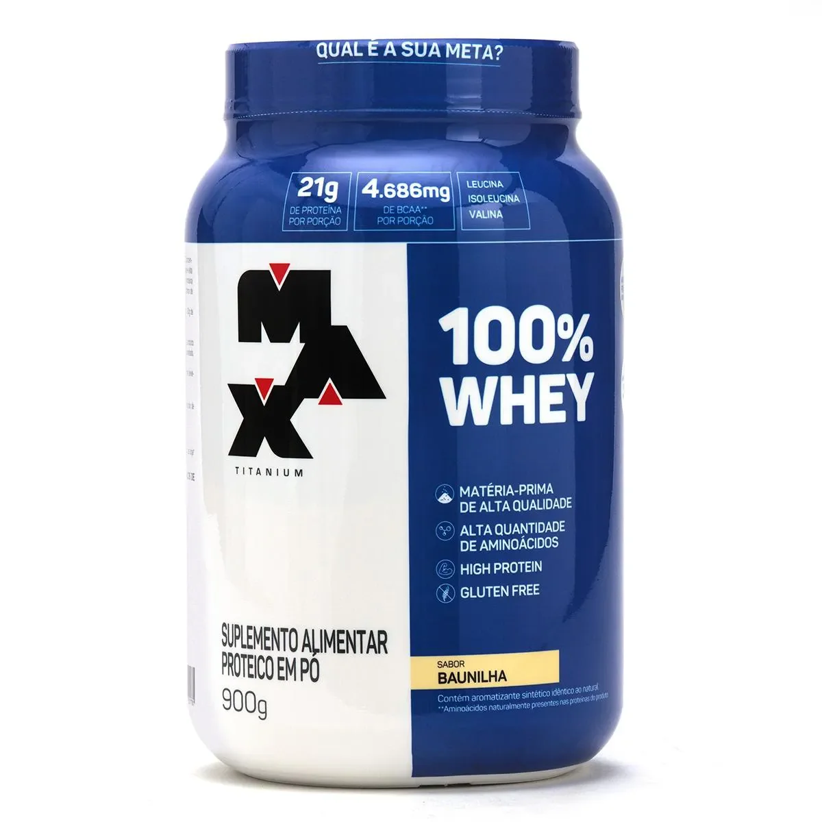 Whey Protein Max Titanium 100% Whey 900g - imagem 1