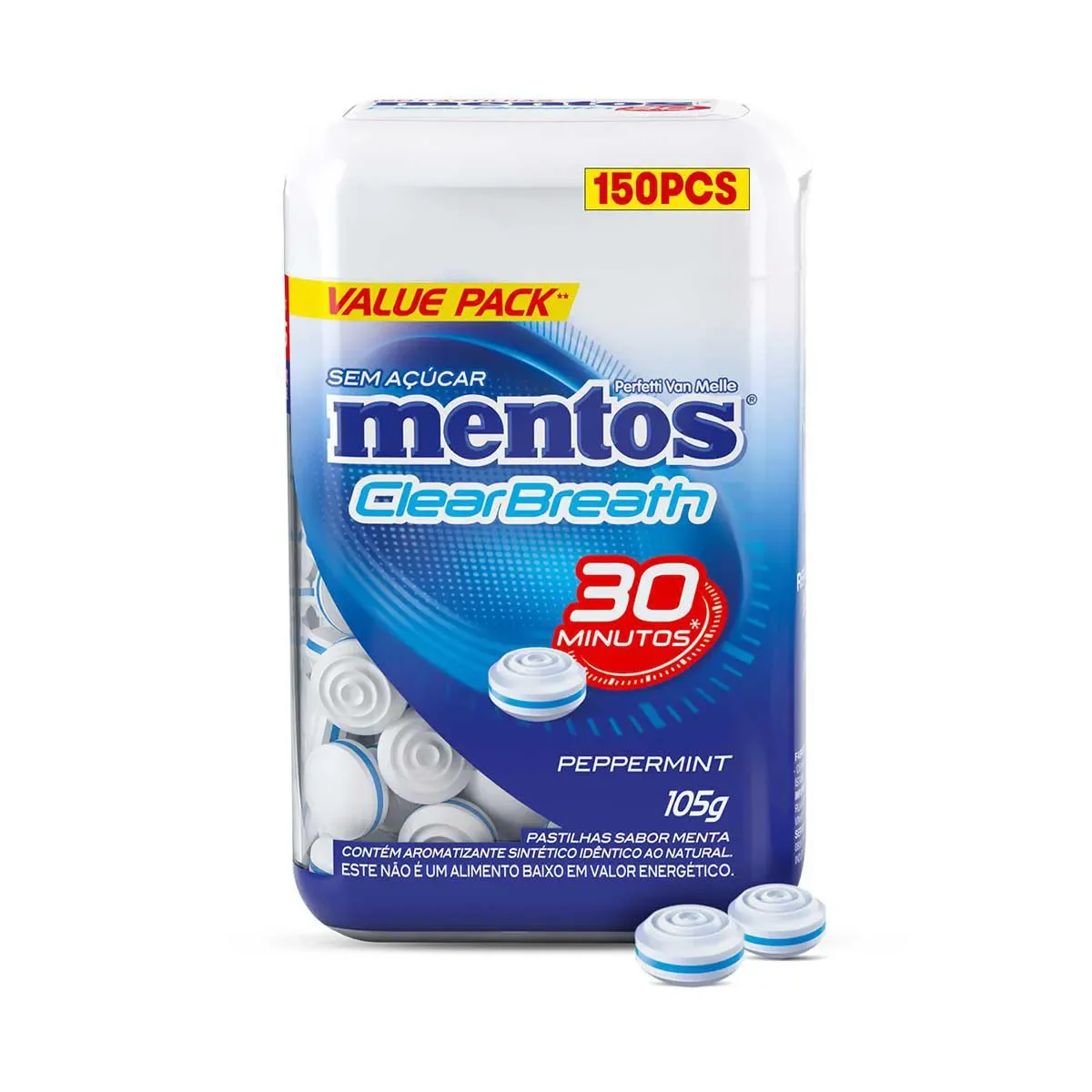 Pastilha Mentos Clear Breath Peppermint com 105g - imagem 1