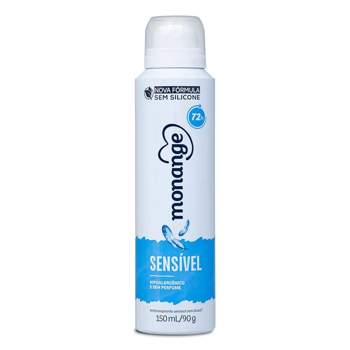 Desodorante Antitranspirante Aerosol Monange Sensível 72h 150ml - imagem 1