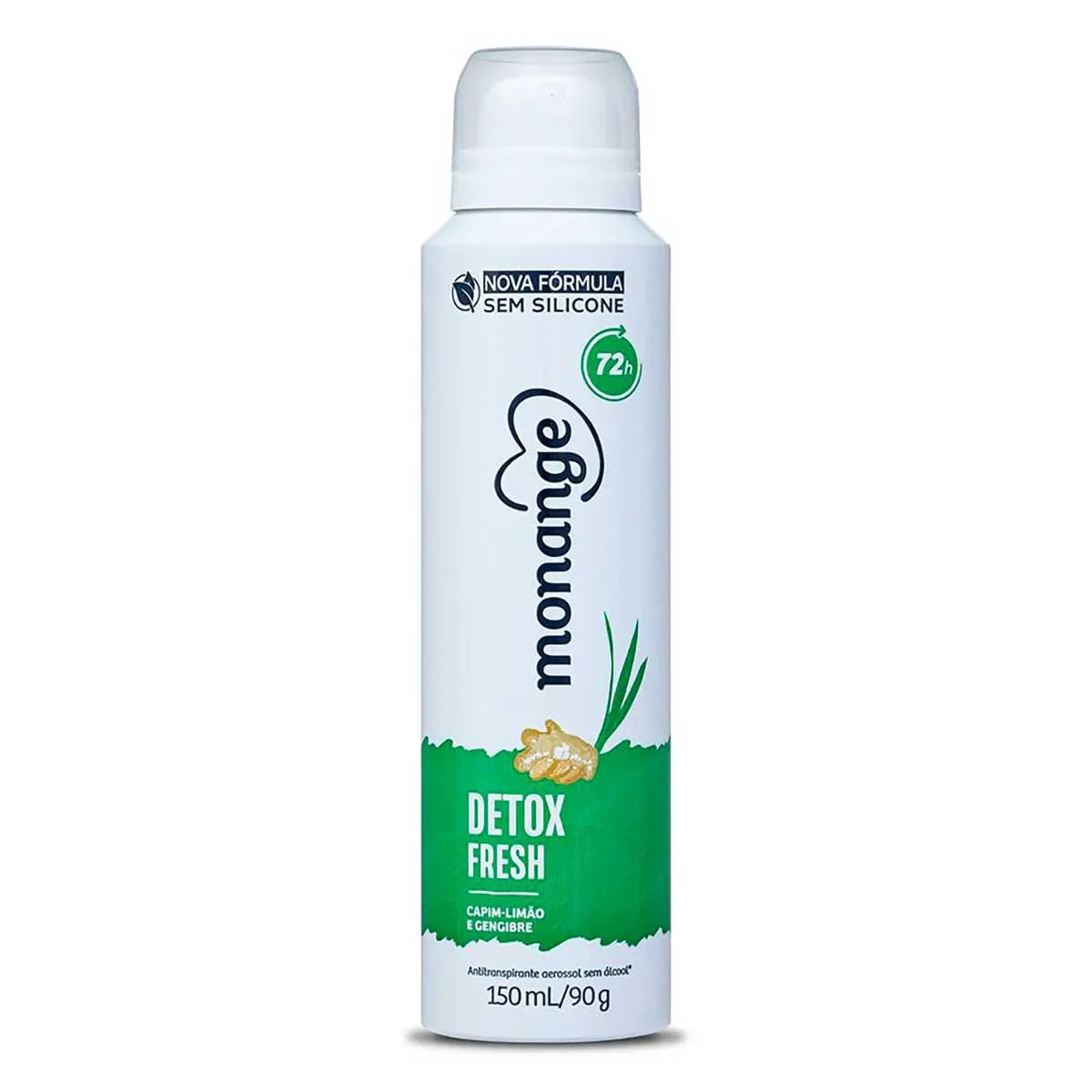 Desodorante Antitranspirante Aerosol Monange Detox Fresh Feminino 48h 150ml - imagem 1