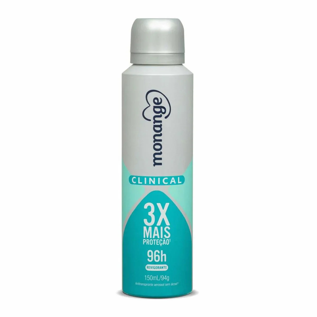 Desodorante Antitranspirante Aerosol Monange Clinical Revigorante Feminino 96h 150ml - imagem 1