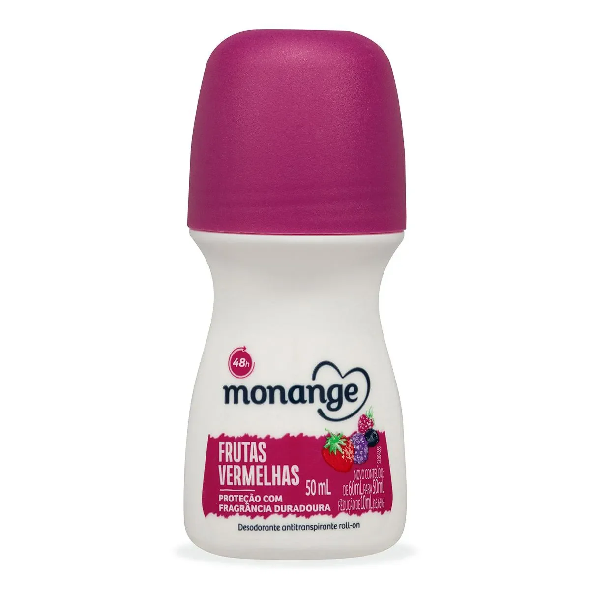 Desodorante Antitranspirante Roll-On Monange Frutas Vermelhas Feminino 48h 50ml - imagem 1