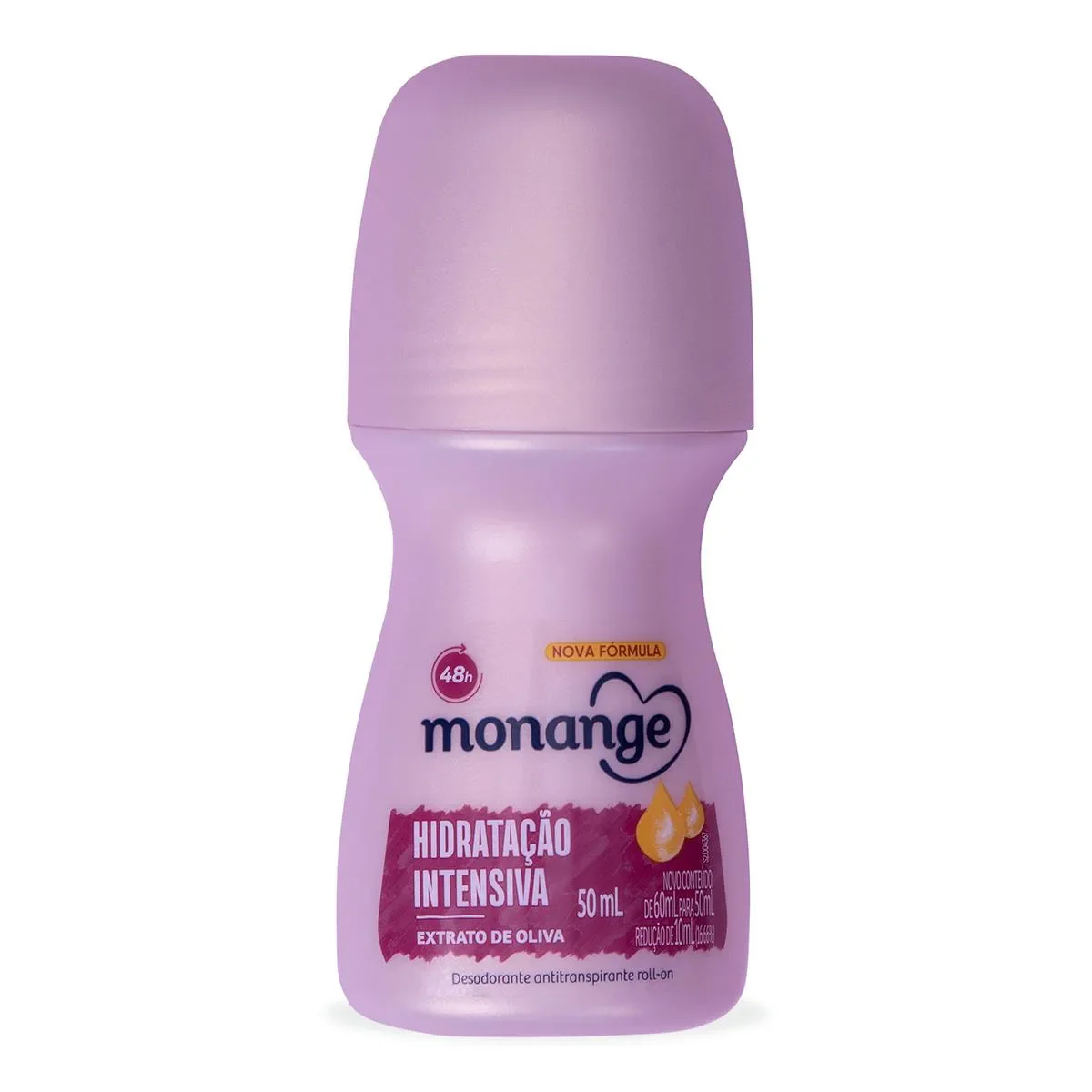 Desodorante Antitranspirante Roll-On Monange Hidratação Intensiva Feminino 48h 50ml - imagem 1