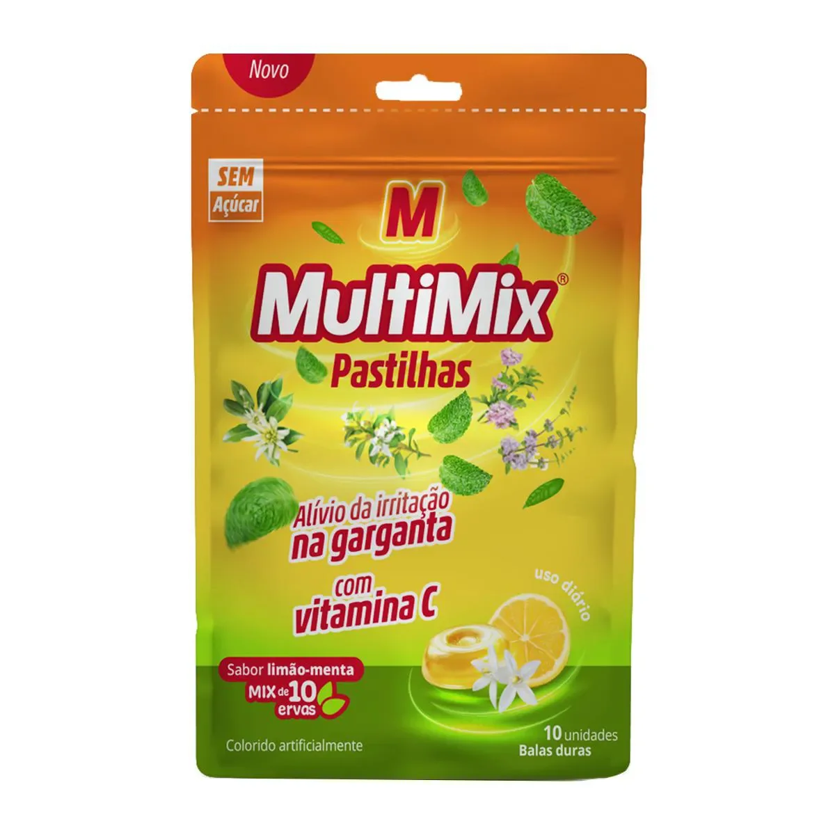 Pastilha Multimix Limão e Menta 10 unidades - imagem 1