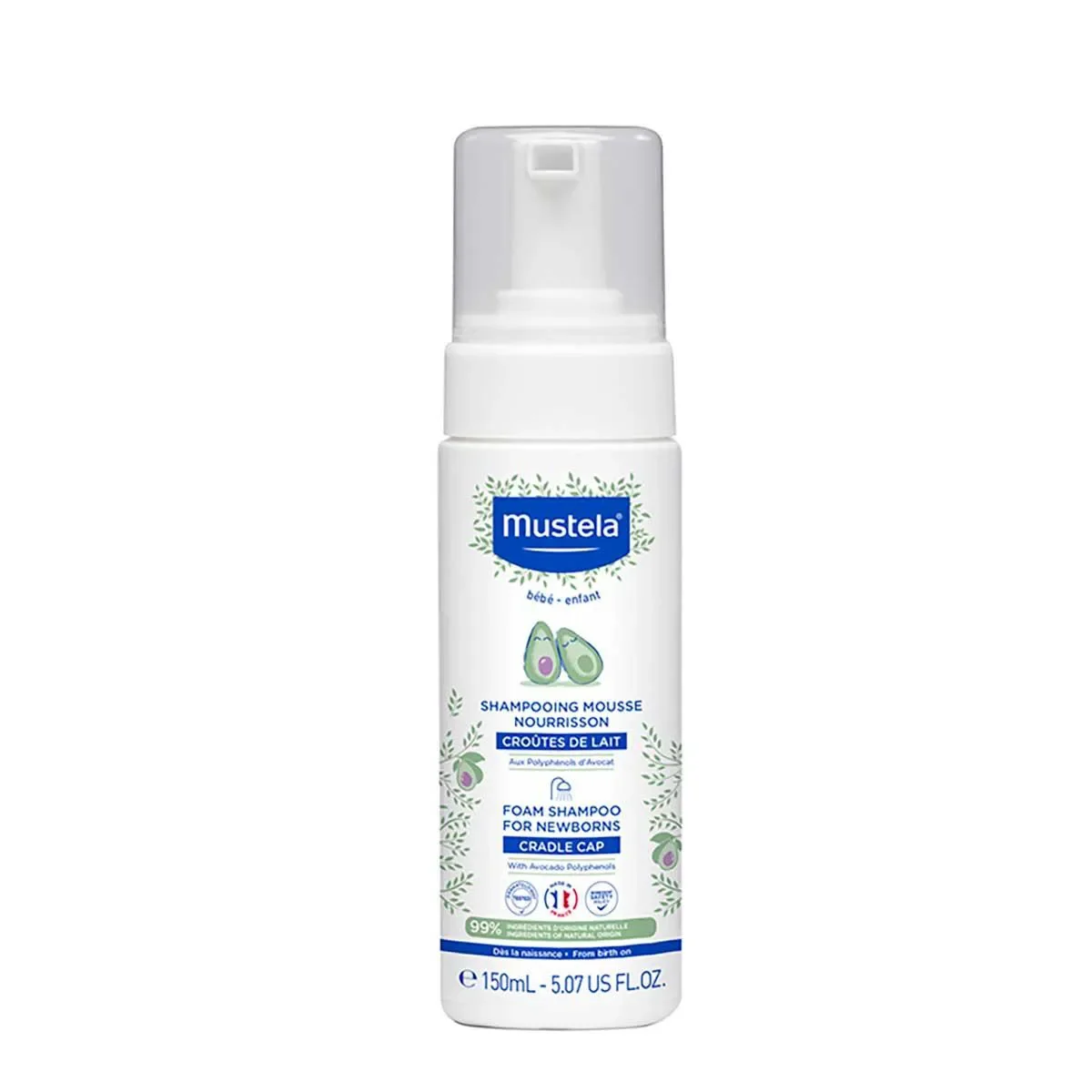 Shampoo Espuma Mustela Recém-Nascido com 150ml - imagem 1