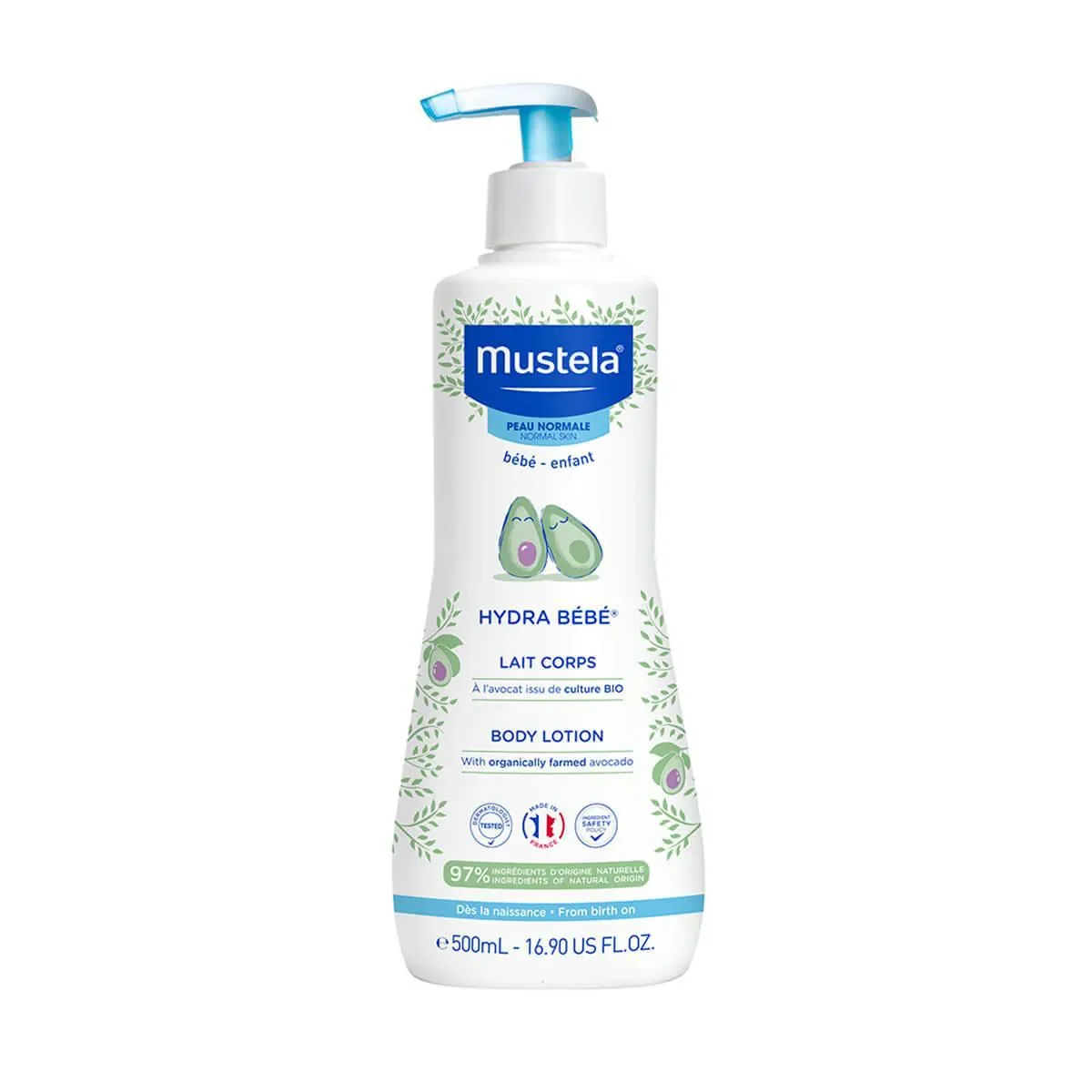 Hidratante Infantil Mustela Hydra Bebê para Pele Normal 500ml - imagem 1