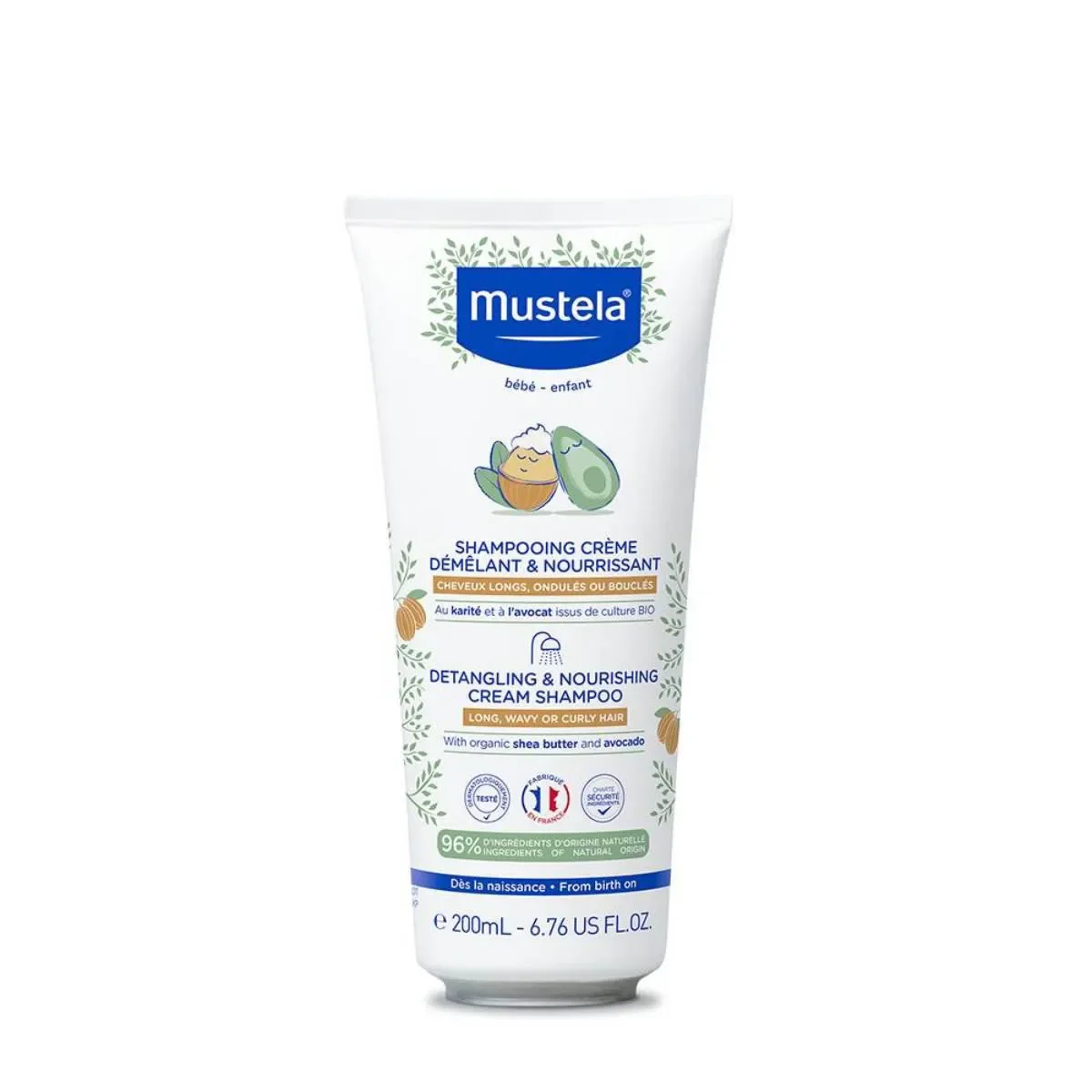 Shampoo Mustela Cachos Desembaraçados 200ml - imagem 1