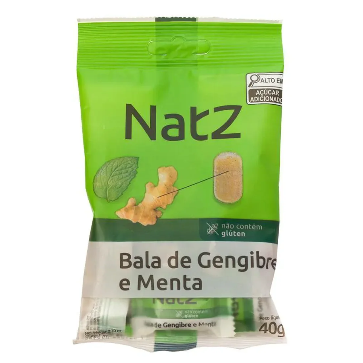 Bala de Gengibre e Menta Natz 40g - imagem 1